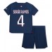 Cheap Paris Saint-Germain Sergio Ramos #4 Home Football Kit Children 2023-24 Short Sleeve (+ pants)